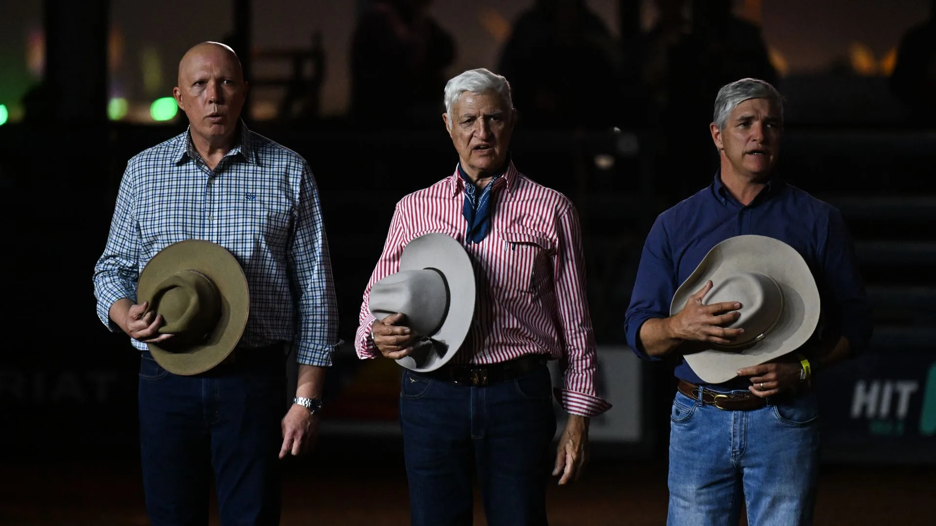 Peter Dutton, Bob Katter and his sone Robbie Katter in August 2024 used to illustrate an article about abortion rights and reproductive rights in Australia. 