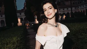 Anne Hathaway at the Bulgari High Jewelry Event held at Terme di Diocleziano