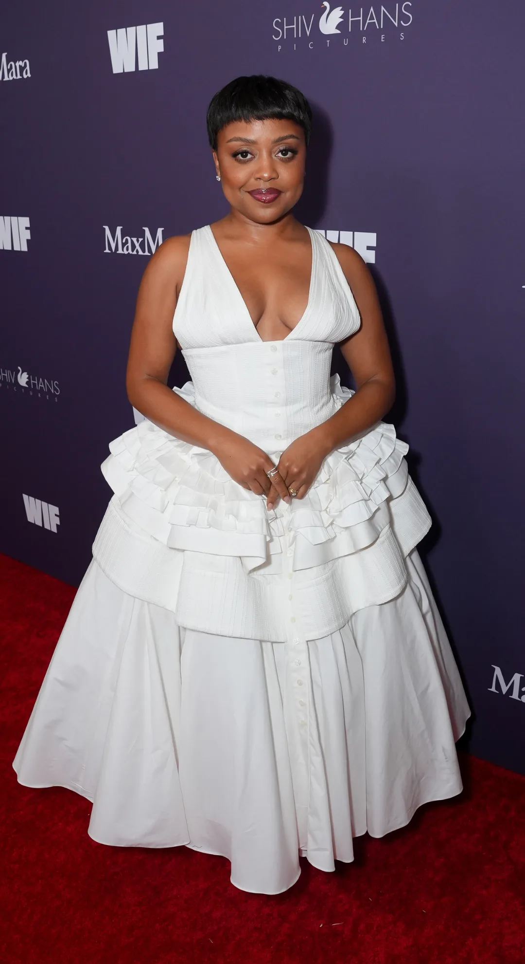 Quinta Brunson  was among the best dressed at the 2024 Women in Film (WIF) Honors Gala presented by Max Mara.