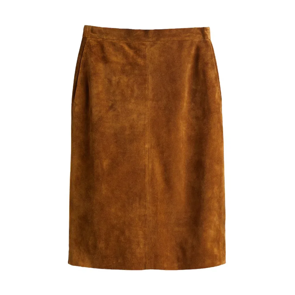 suede pencil skirt