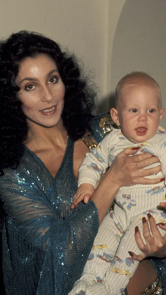 Cher with son