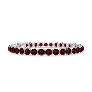 Classic Garnet Linear Tennis Bracelet