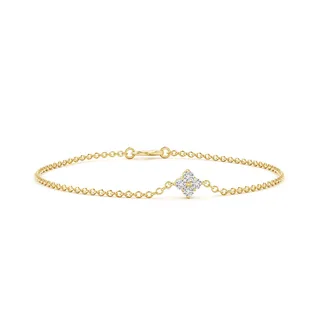 Floral Diamond Clustre Chain Bracelet