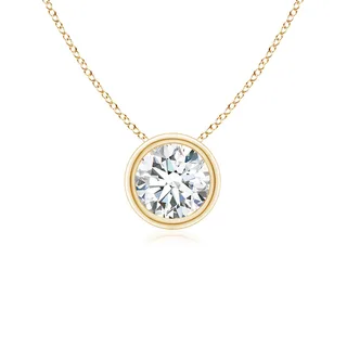 Lab-Grown Bezel-Set Round Diamond Solitaire Pendant