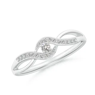 Solitaire Round Diamond Infinity Promise Ring