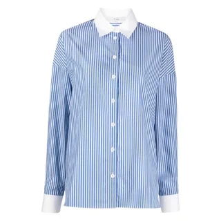 Tibi Gabe Striped Cotton Shirt