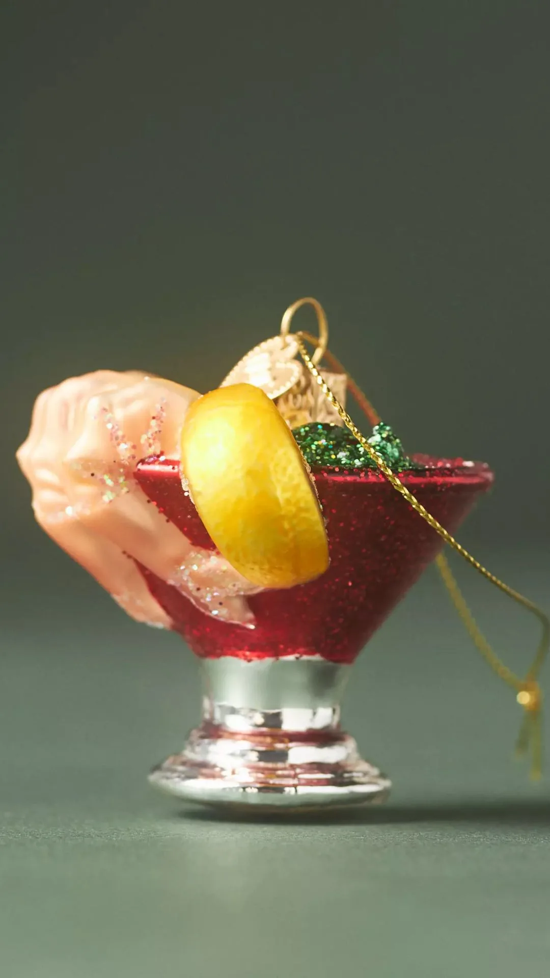 Prawn cocktail christmas ornament