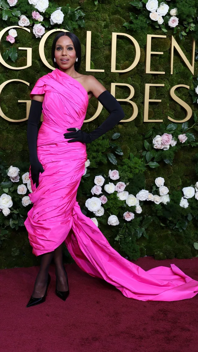 Kerry Washington golden globes 2025 red carpet