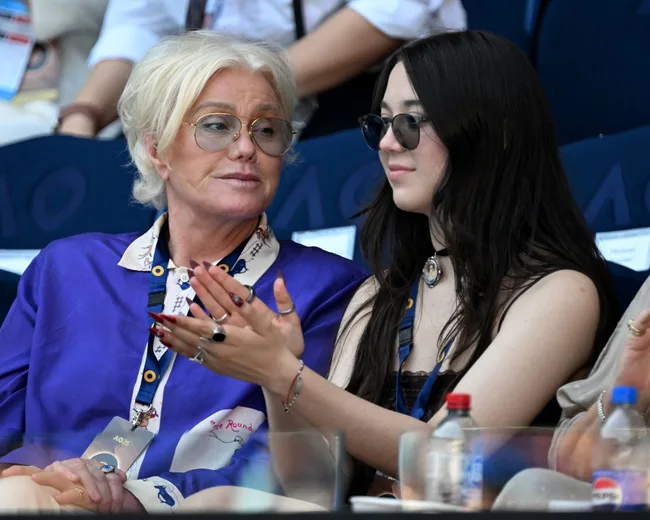 Debrah Lee Furness among celebrities at the australian open in 2025