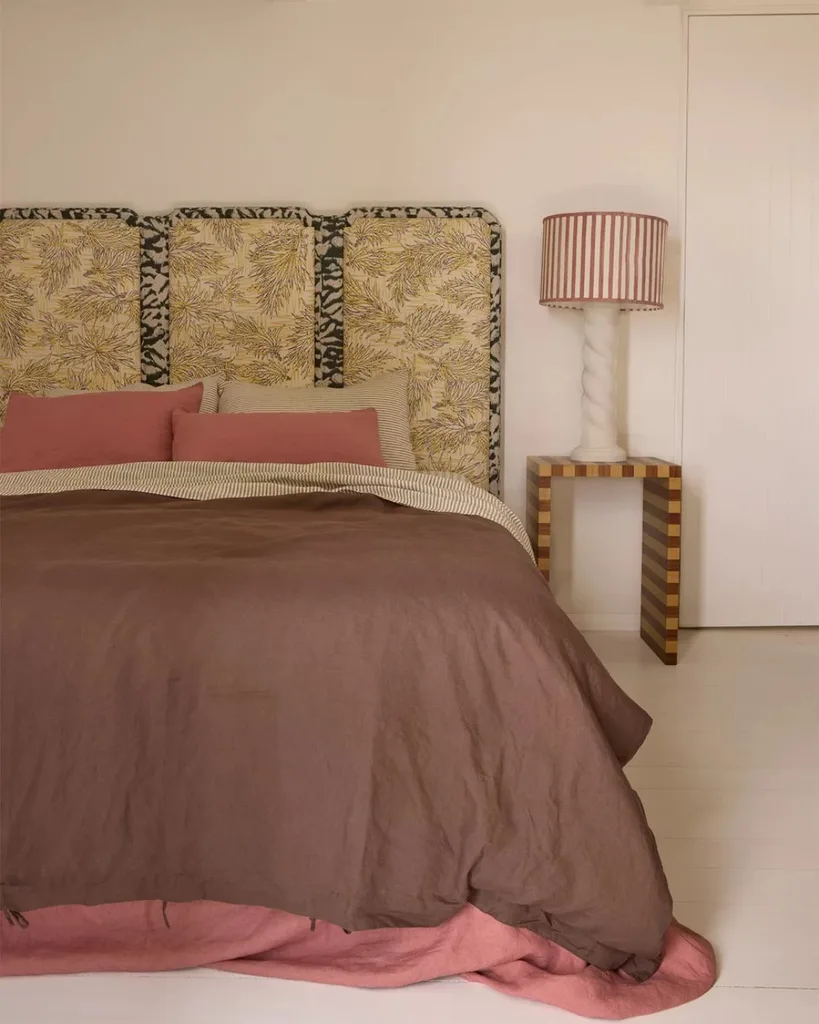 Carlotta and Gee Linen Duvet Cover Chocolate