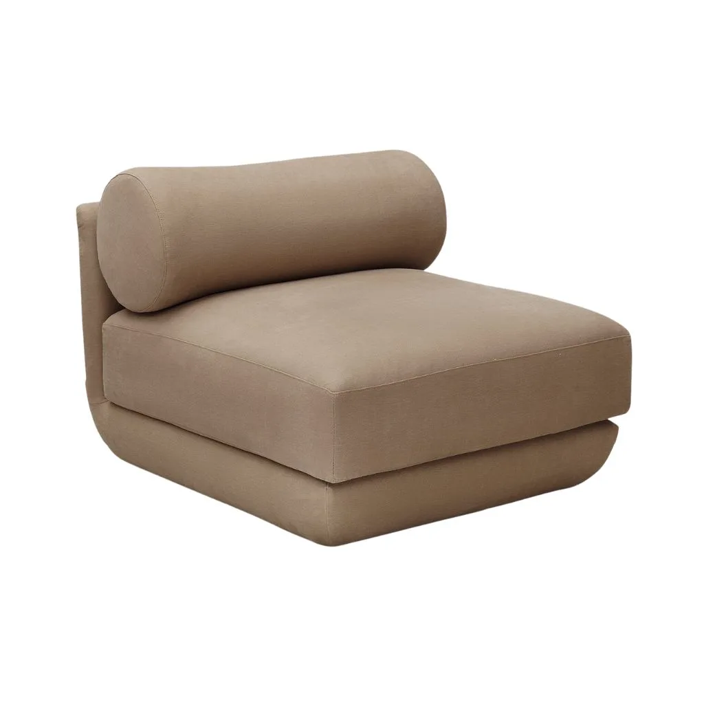 MCM House Belero Slipper Chair Brushed Linen Chocolate