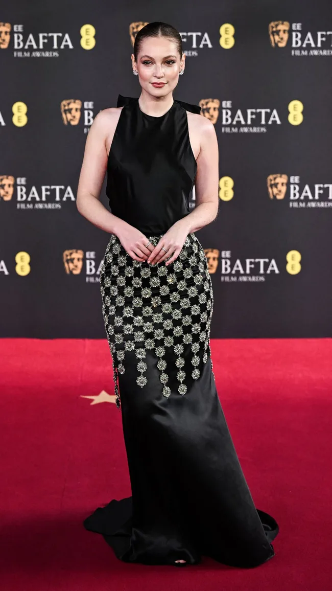 Hannah Doddon the 2025 BAFTAs red carpet