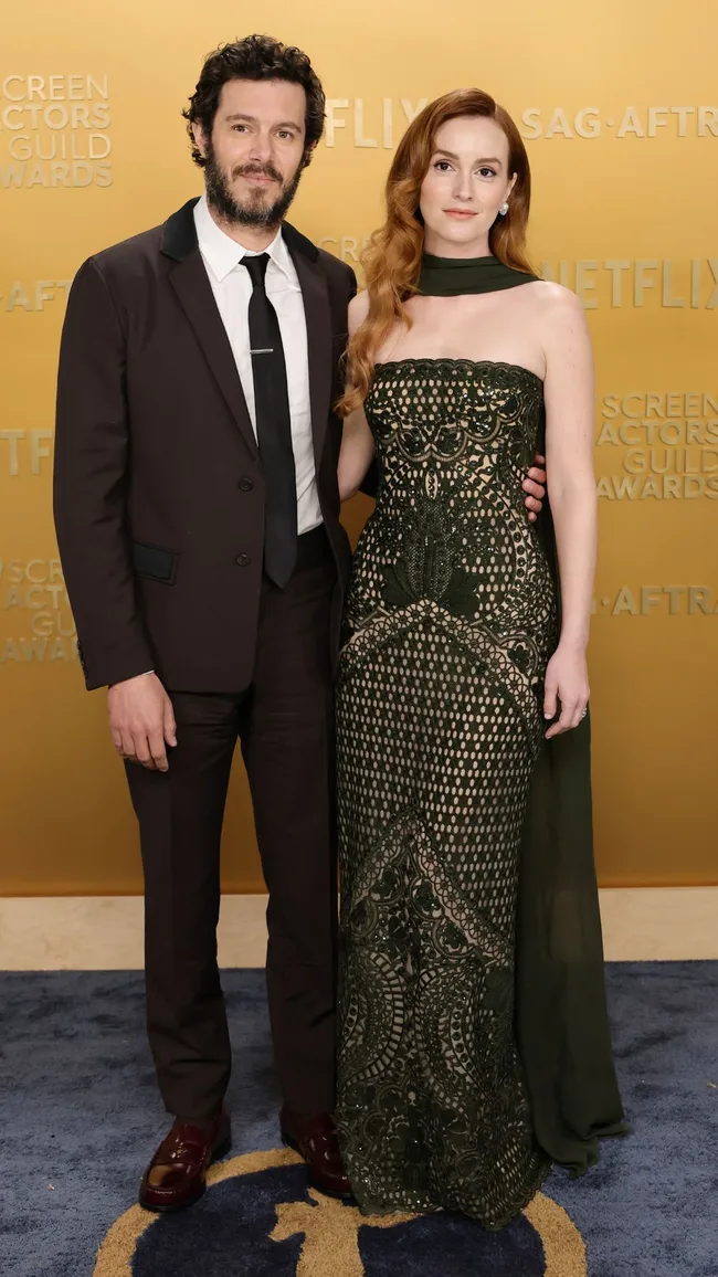 Adam Brody Leighton Meester SAG awards red carpet 2025