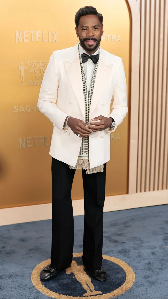 Colman Domingo SAG awards red carpet 2025