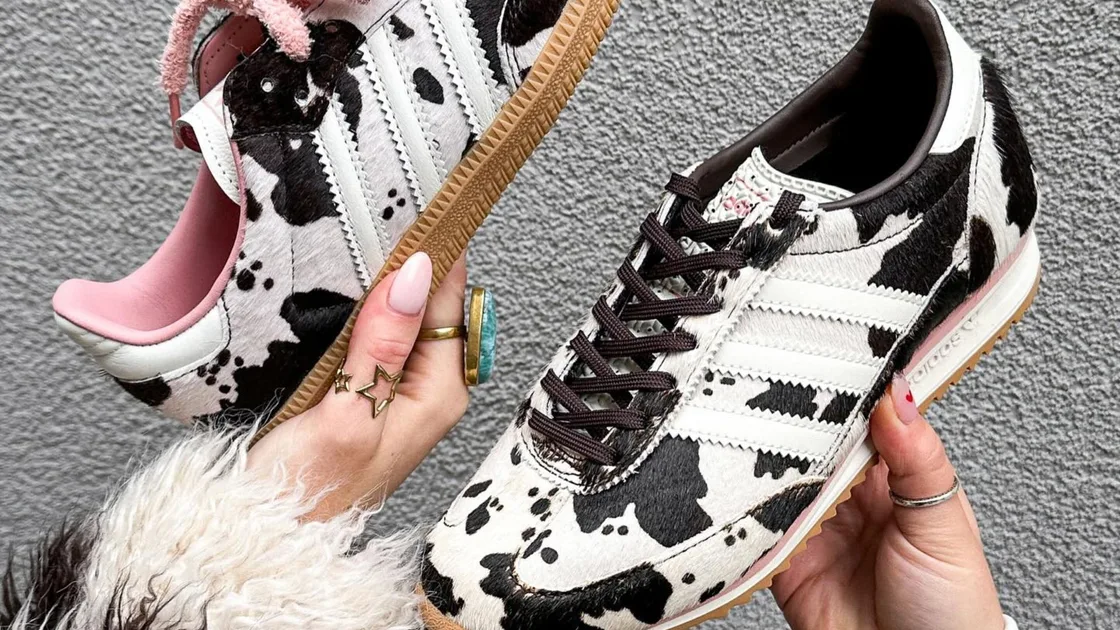 adidas gazelle silver green womens Adidas SL 72 OG / Leopard Print main image 1