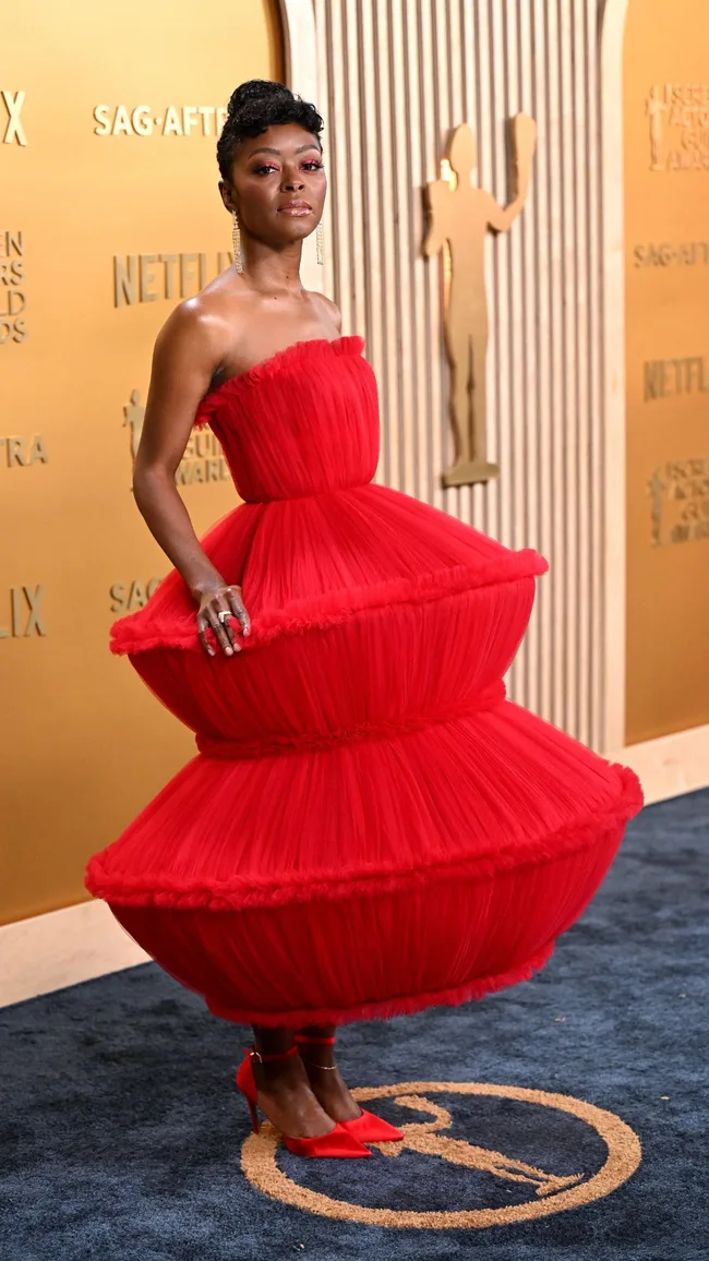 Danielle Deadwyler SAG awards red carpet 2025