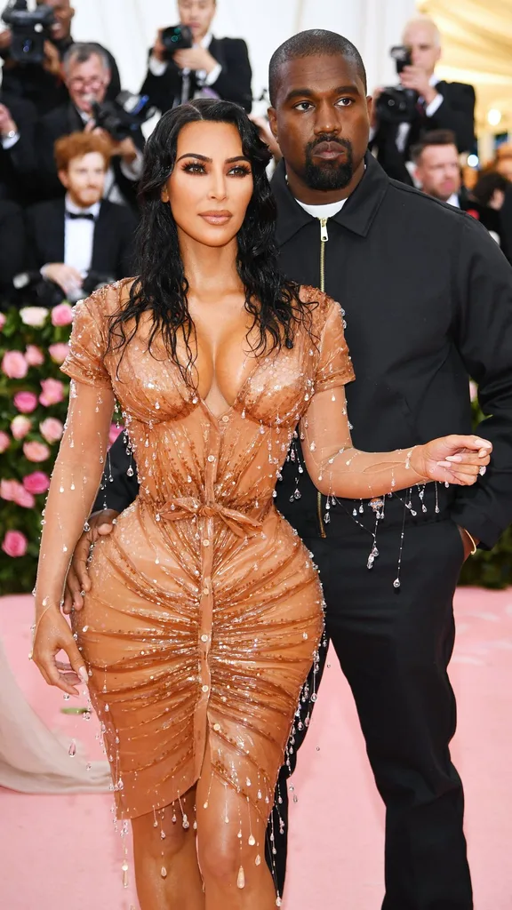 Kanye West and wife Kim Kardashian at the Met Gala