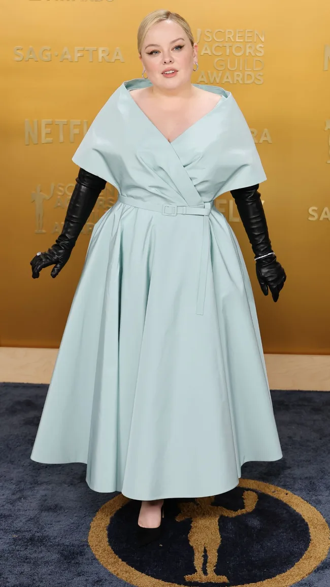 Nicola Coughlan SAG awards red carpet 2025