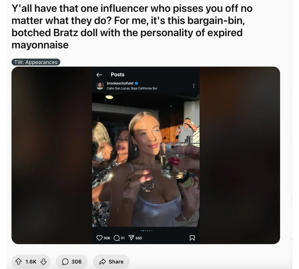 A snark about Brooke Schofield