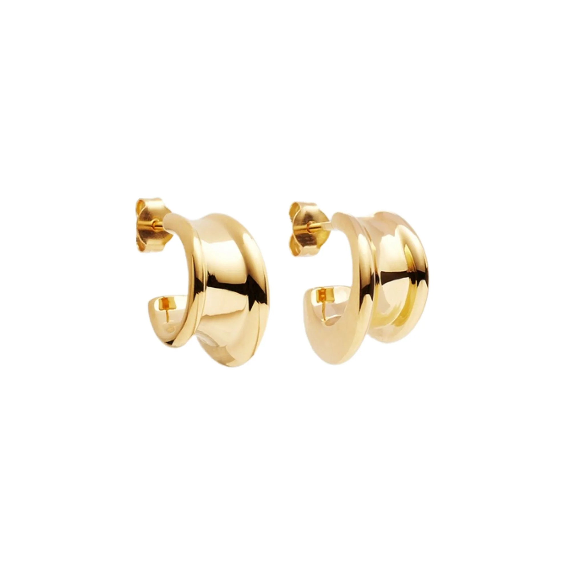 Chunky huggie earrings