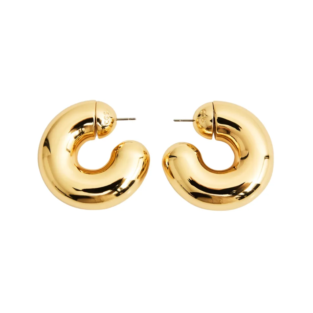 Chunky hoop earrings