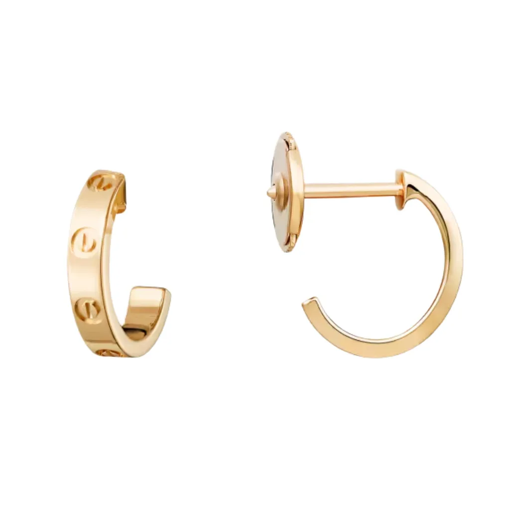 Gold huggie earrings