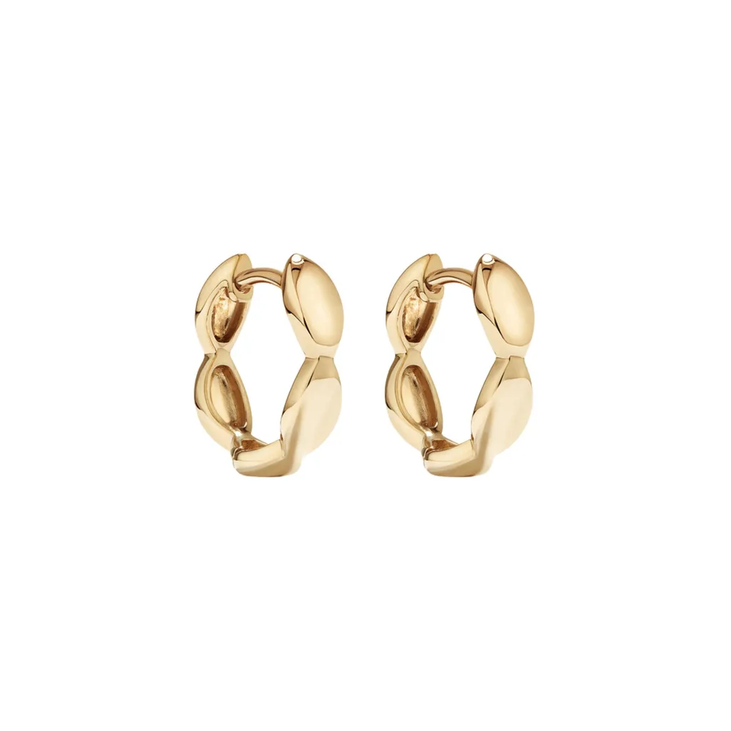 Gold huggie earrings