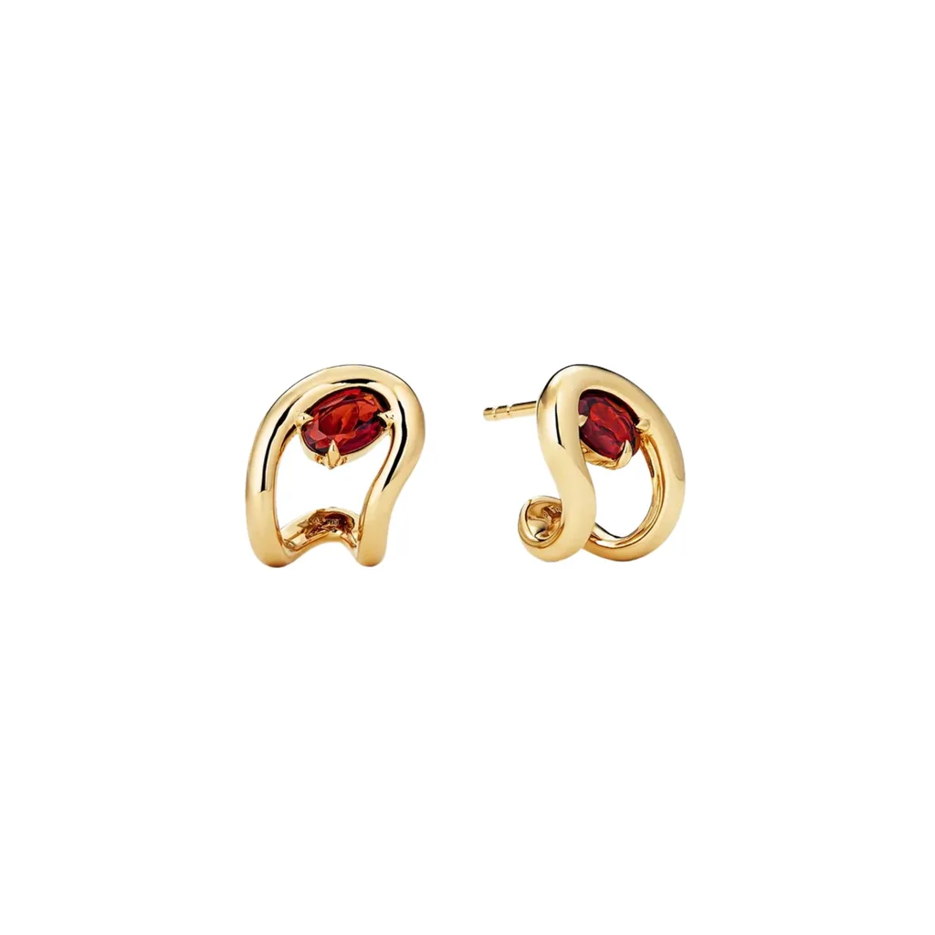 Gold and red hoops
