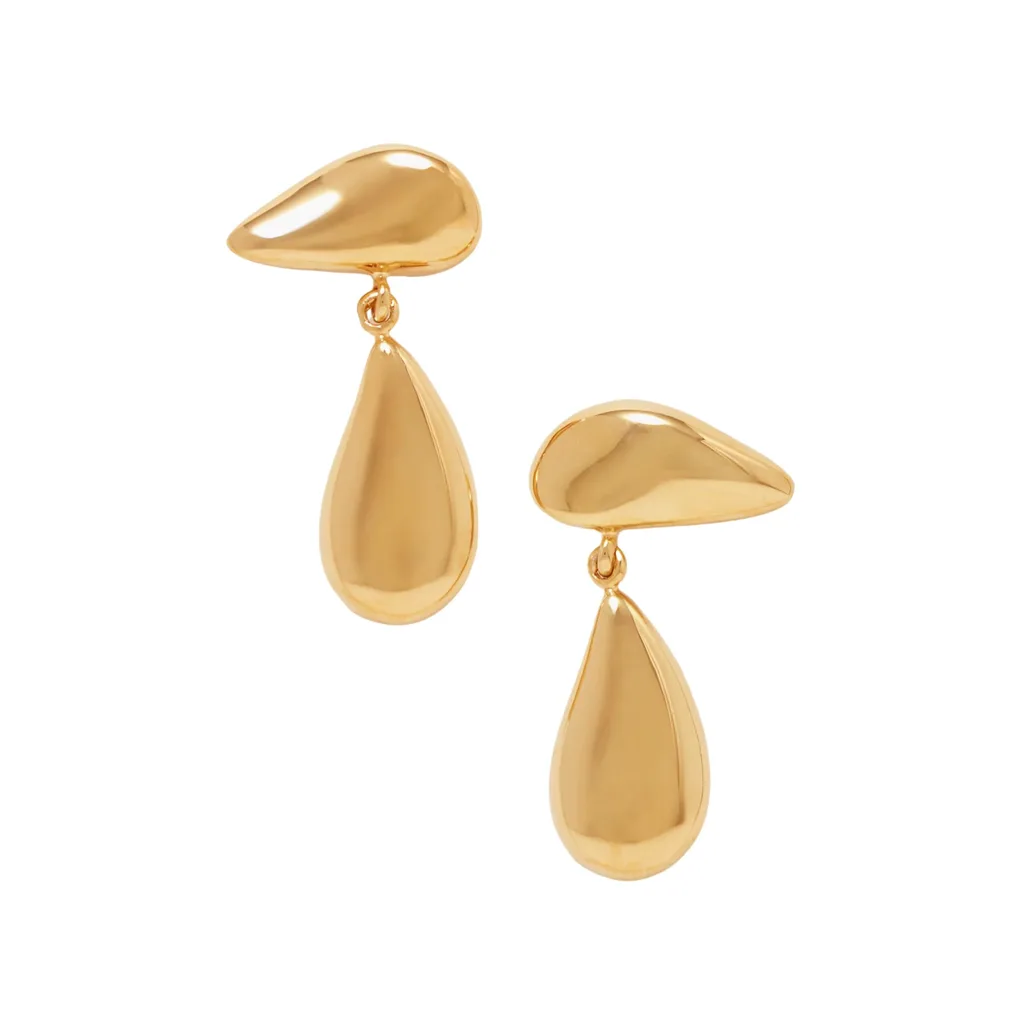 Statement gold earrings