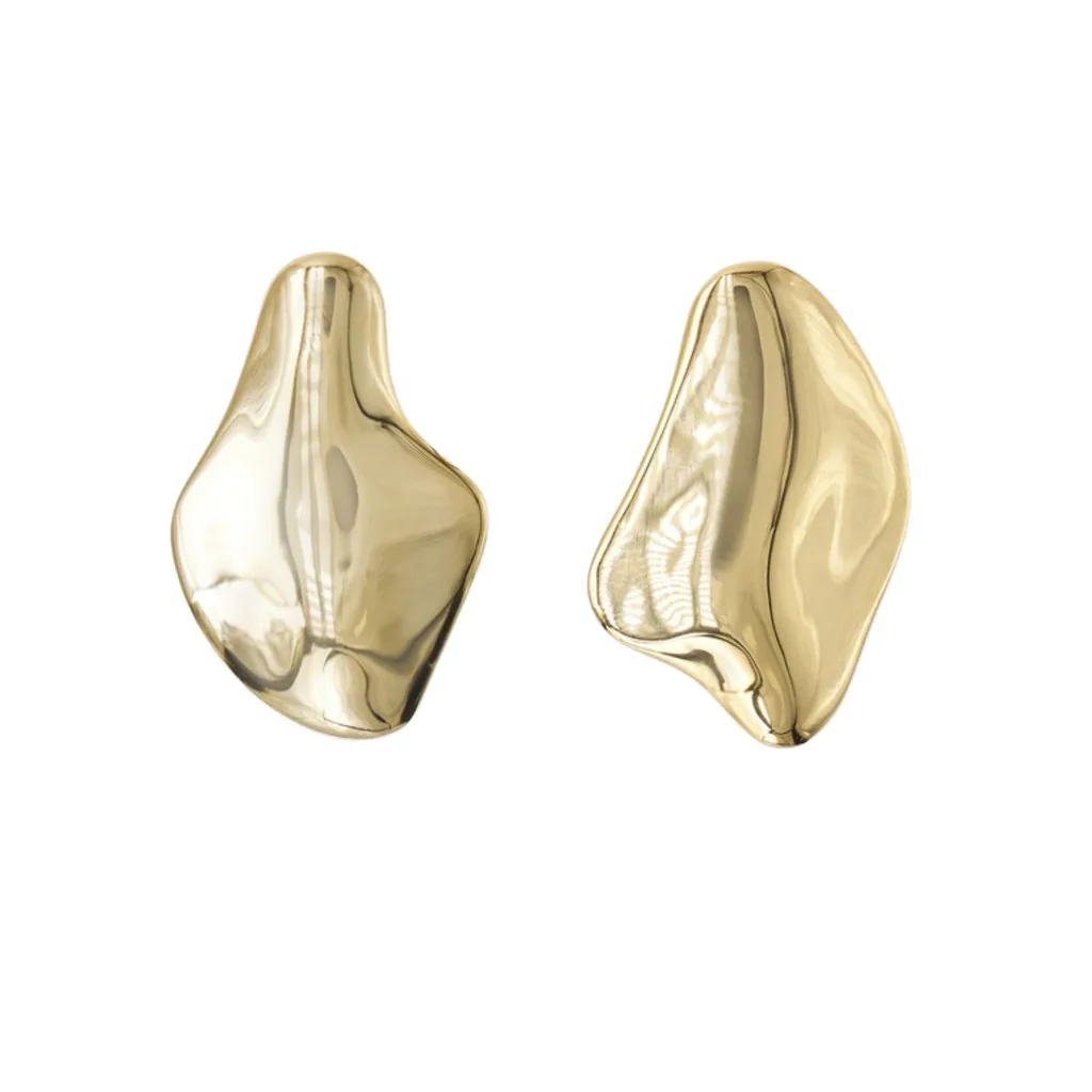 Statement gold earrings