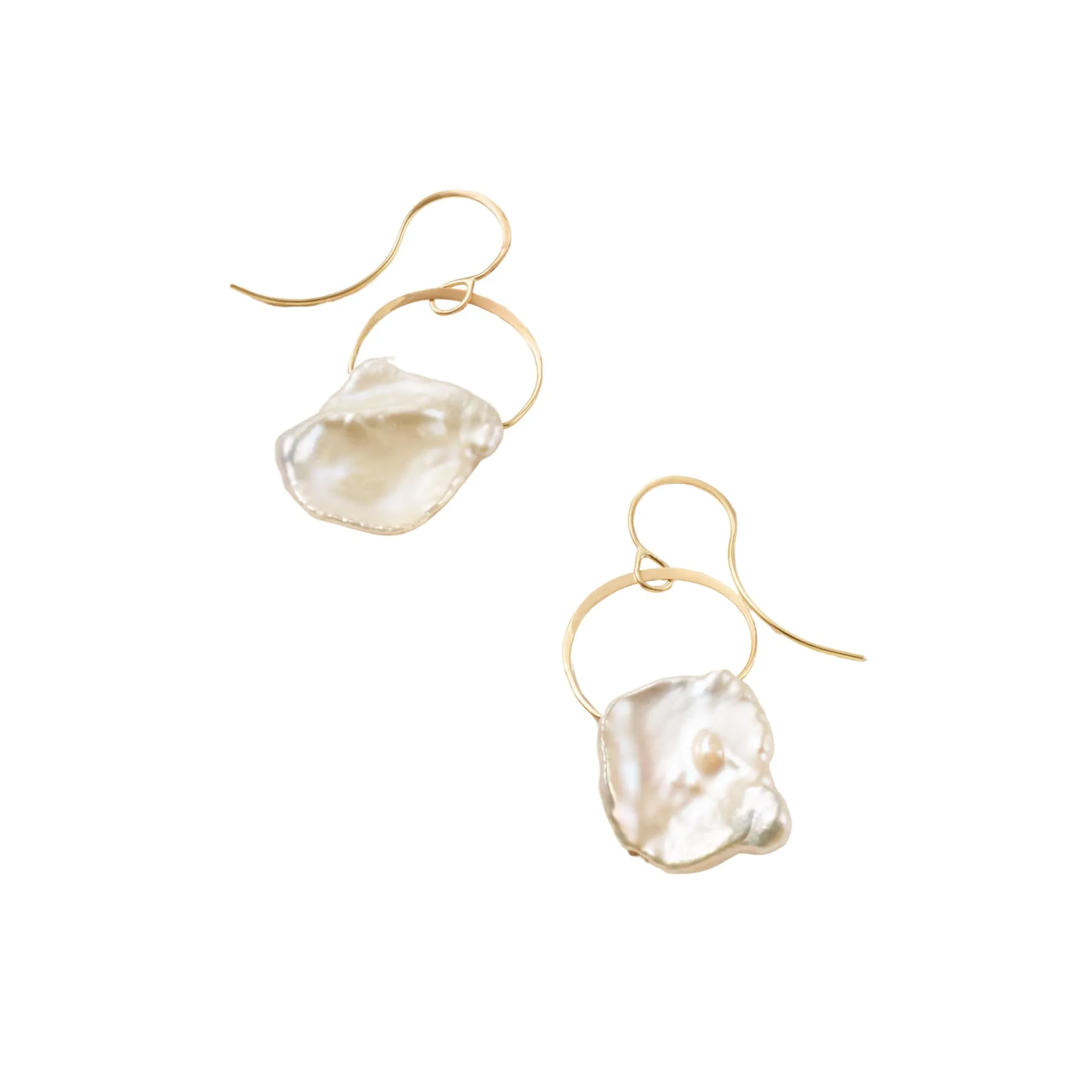 gold pearl earrings