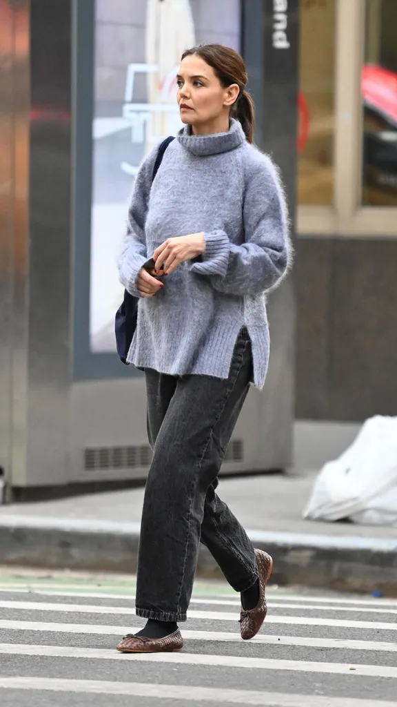 Katie Holmes spotted in Dune London shoes