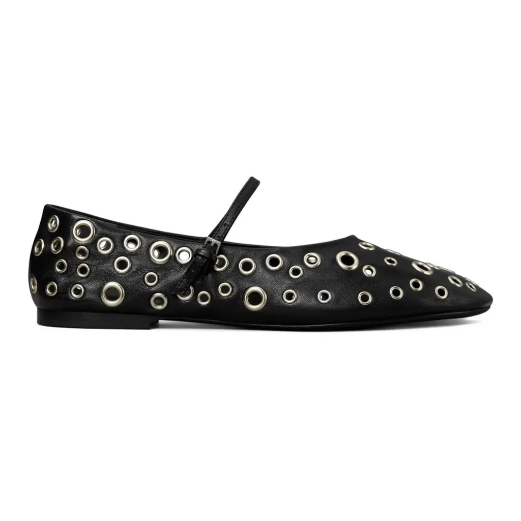 black mary jane flats