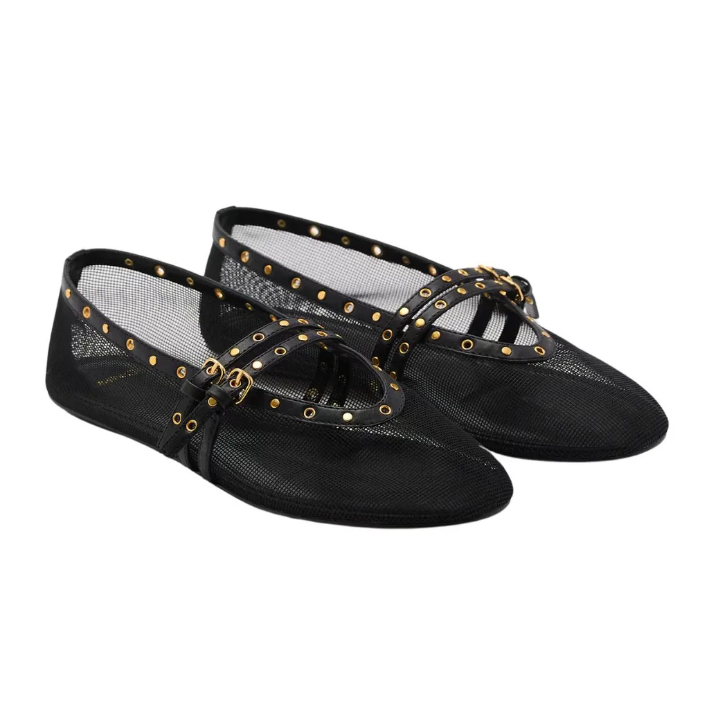black mary jane flats