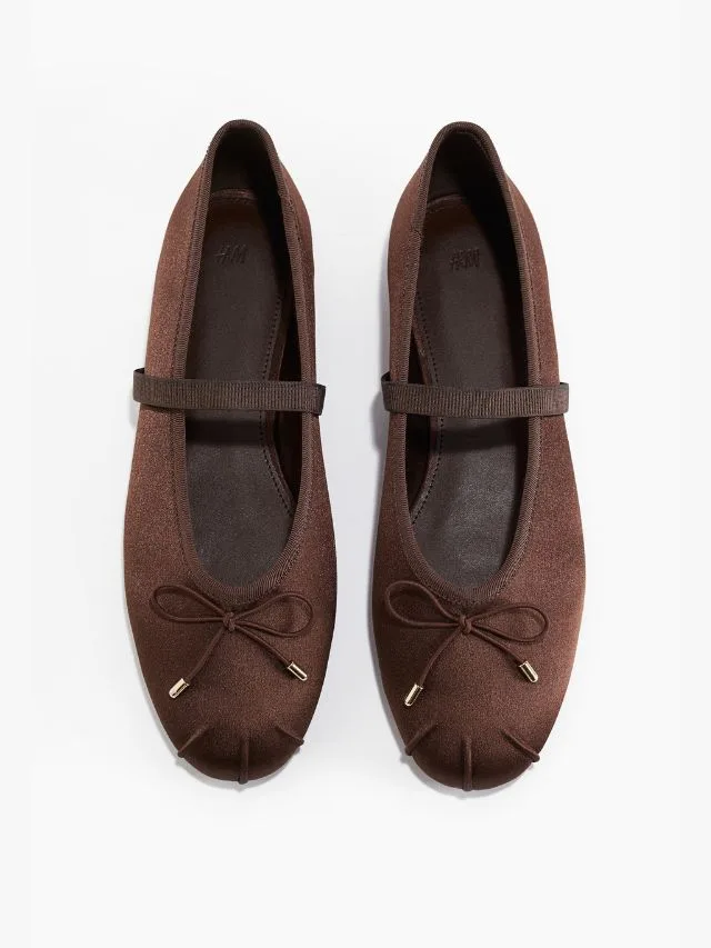best ballet flat shoes hm satin mary-janes