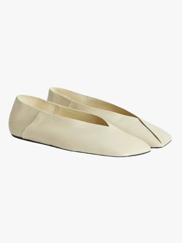 best ballet flat shoes jil sander leather ballerina shoes