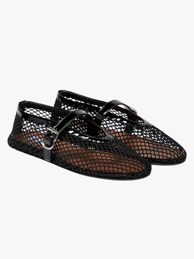 best ballet flat shoes alaia fishnet ballet flat