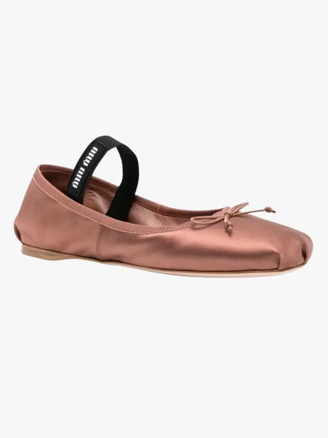 best ballet flat shoes miu miu satin ballerina shoes