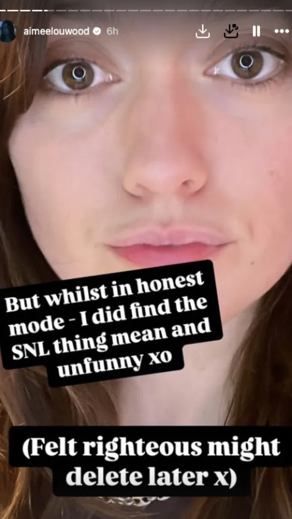aimee lou wood SNL white lotus skit