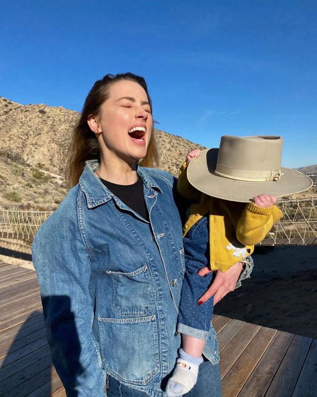 Amber Heard with daughter Oonagh