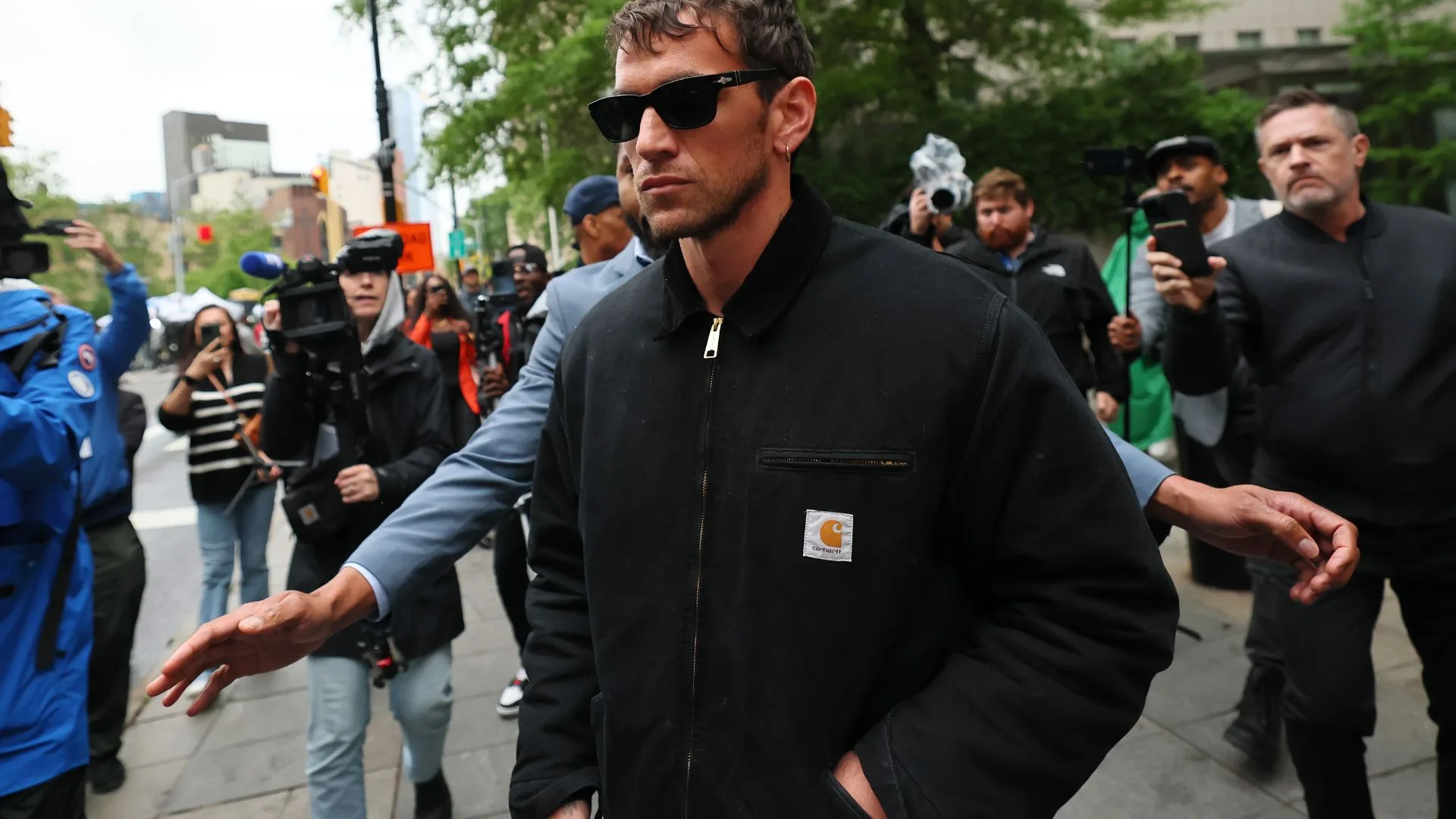 Cassie Ventura's husband attending court on the day of her hearing in the Sean Diddy Combs trial. 