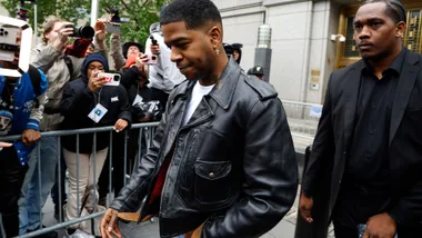 Kid Cudi departs the Manhattan Federal Court during the Sean "Diddy" Combs' trial.