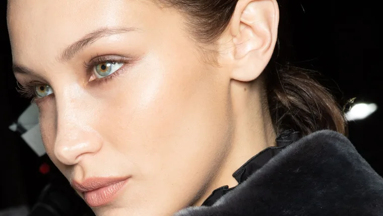 model wearing black mascara