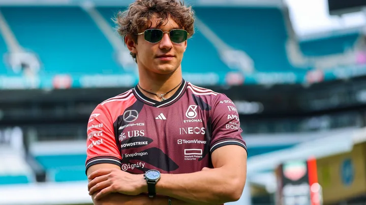 Andrea Kimi Antonelli Mercedes AMG Petronas F1 Team ahead of the 2025 Miami Grand Prix