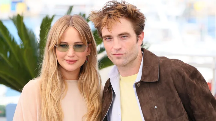 Jennifer Lawrence and Robert Pattinson at Die My Love Cannes premiere