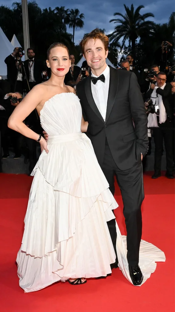 Jennifer Lawrence and Robert Pattinson at Die My Love Cannes premiere