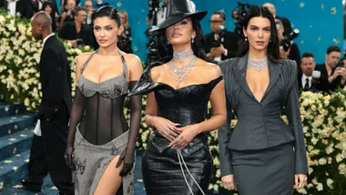 Kendall Jenner, Kylie Jenner and Kim Kardashian at the Met Gala 2025