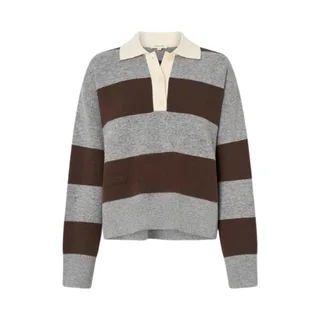 Oroton Striped Rugby Knit Jumper