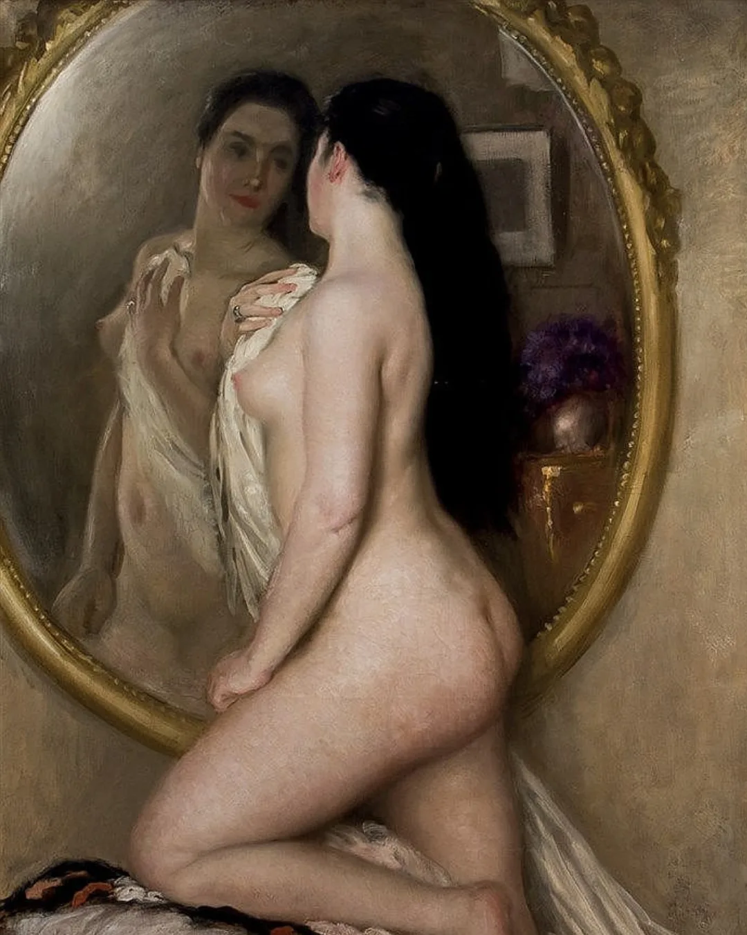 The Brunette in the Mirror/Henry Caro-Delvaille