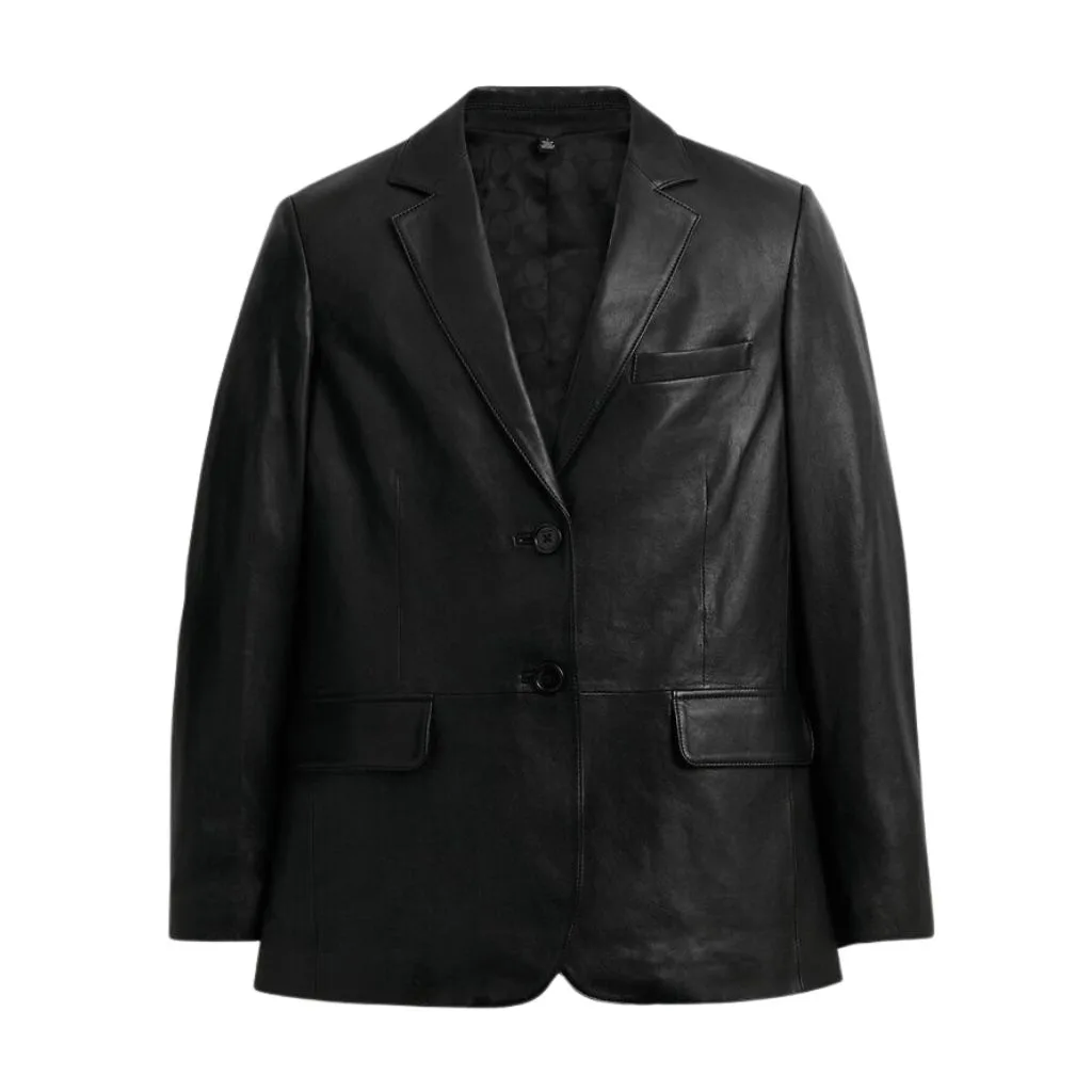 Coach leather blazer